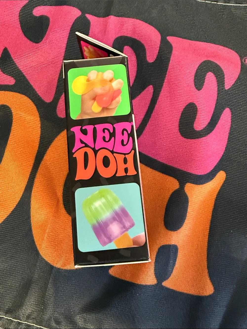 Needoh Nice-Sicle Soft Squishy Popsicle Toy - Pink & Orange